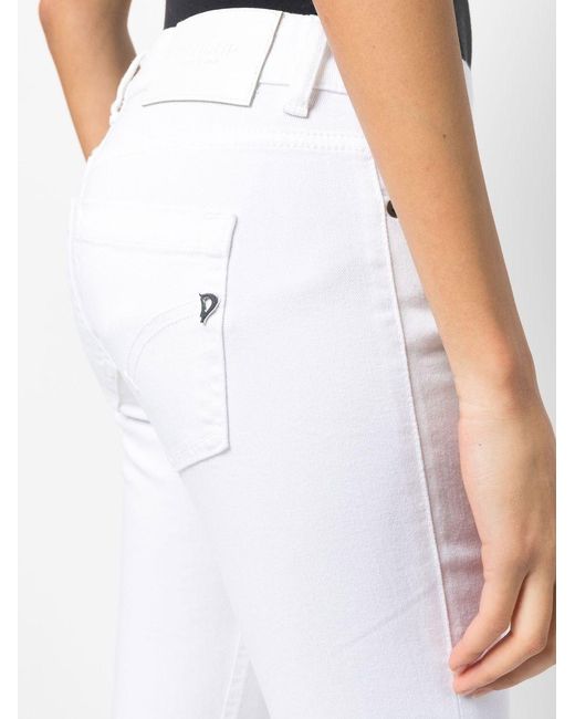 Dondup White 'Monroe' 5-Pocket Jeans