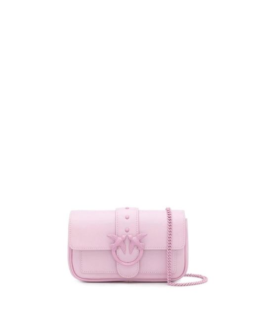 Pinko Pink `love One Pocket` Crossbody Bag