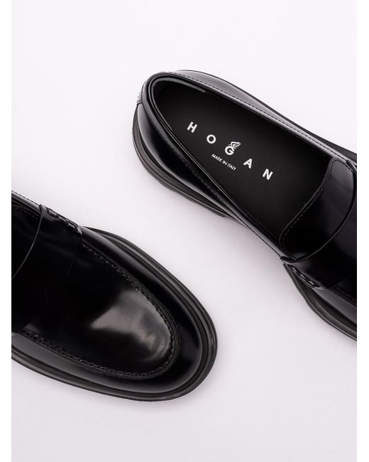 Hogan Black `H673` Loafers for men