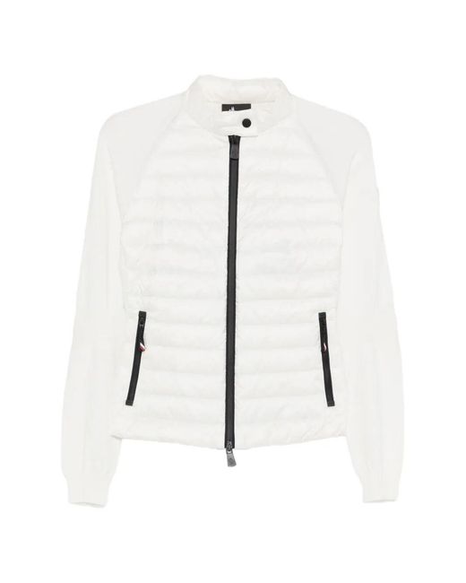 Moncler White Padded Cardigan