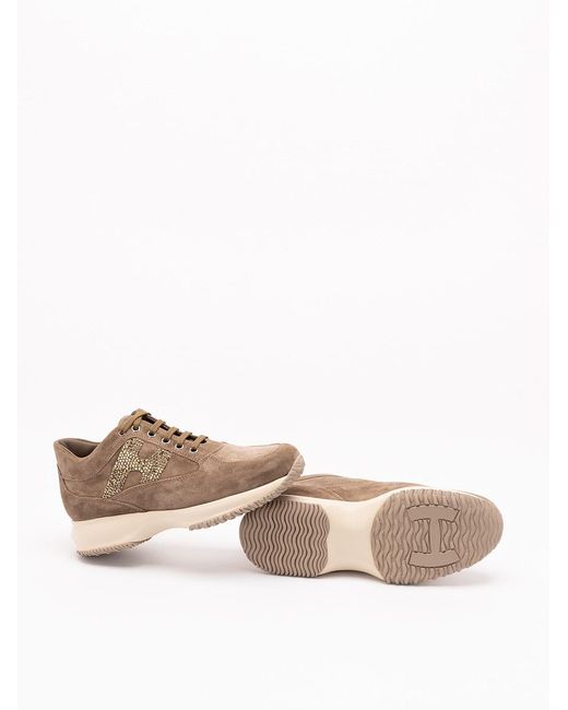 Hogan Brown Interactive Sneakers