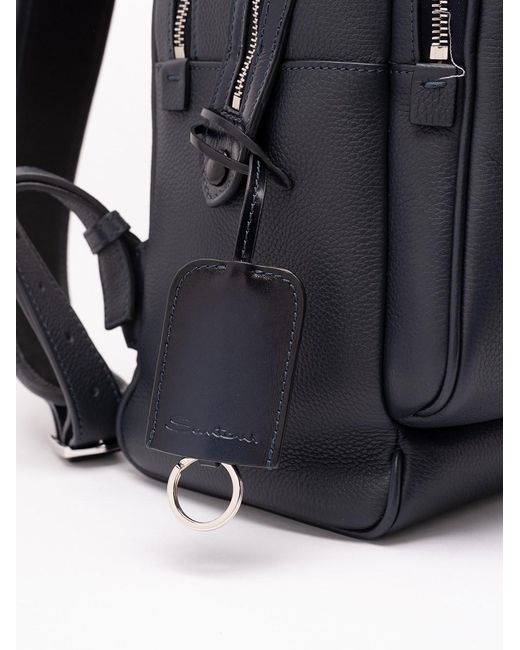 Santoni Blue Backpack for men