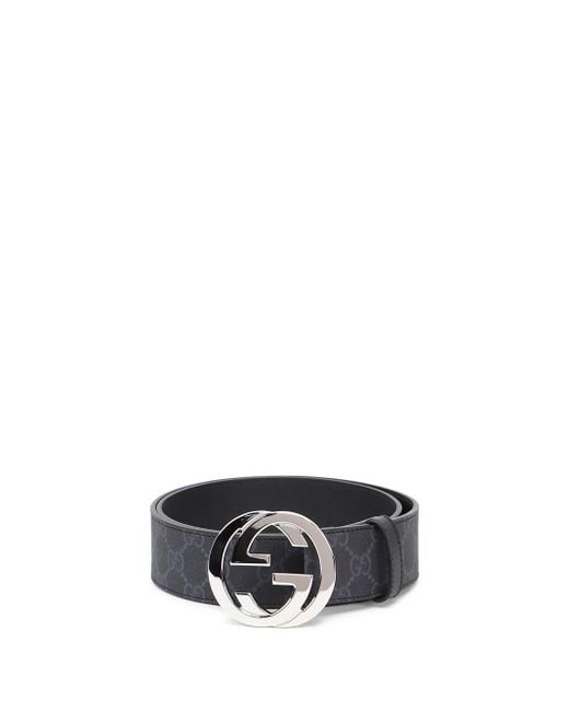 Gucci White `Gg Supreme` Belt With `g` Buckle for men