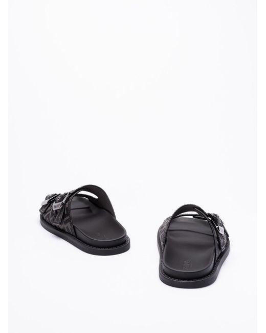 Fendi Black Ff Logo-Motif Buckle Sandals for men