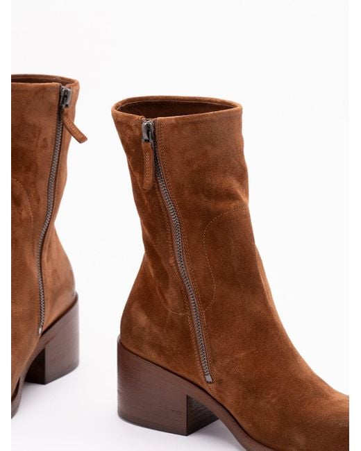 Marsèll Cassello leather ankle bootsブラウン Brown Cassello Ankle Boots by Marsèll on Sale