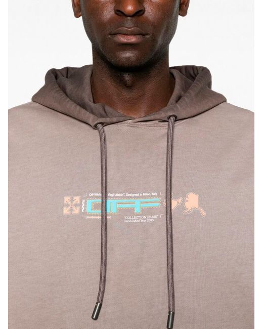 Off-White c/o Virgil Abloh Gray 'Archigeography 3 Arrow Skate' Hoodie for men