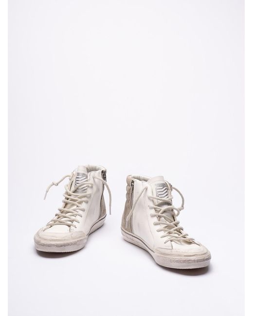 `Slide Penstar` Sneakers di Golden Goose Deluxe Brand in White