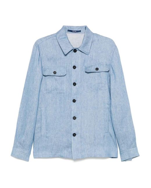 Drumohr Blue Overshirt for men