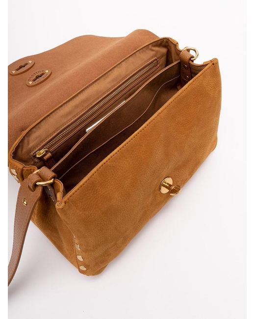 Zanellato Brown Small 'Postina Jones' Handbag