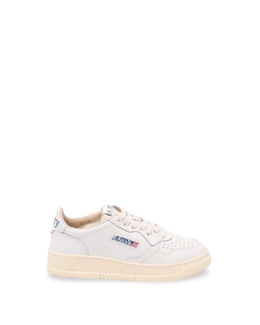 Autry White 'Medalist' Low Sneakers