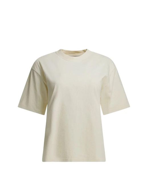 Golden Goose Deluxe Brand White Boxy T-Shirt With Logo Patch