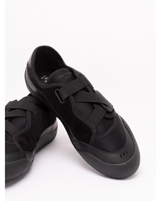 Prada Black Sneakers With Elastic Band for men