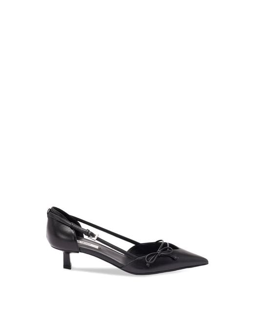 Prada White Leather Pumps