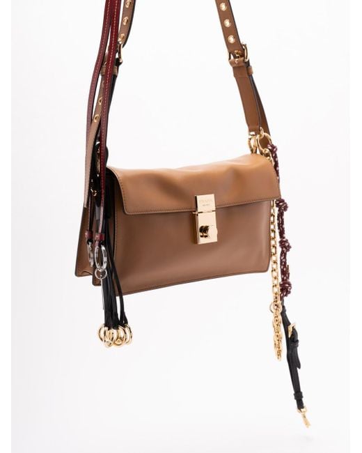Prada Soft Sound' Small Bag With Charms in Brown | Lyst