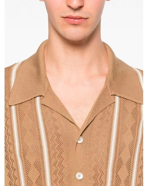 Piacenza 1733 Natural Short Sleeve Shirt for men