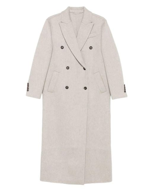 Brunello Cucinelli Gray Cashmere Overcoat