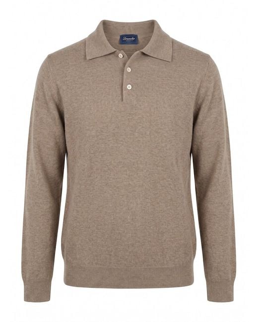 Drumohr Brown Polo for men
