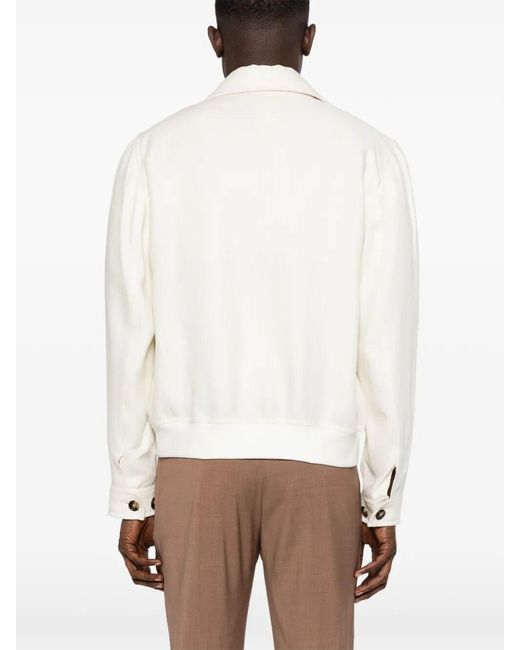 Brunello Cucinelli White Shirt Jacket for men