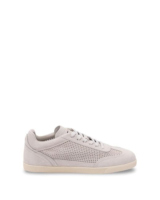 Kiton White Calfskin Sneakers for men