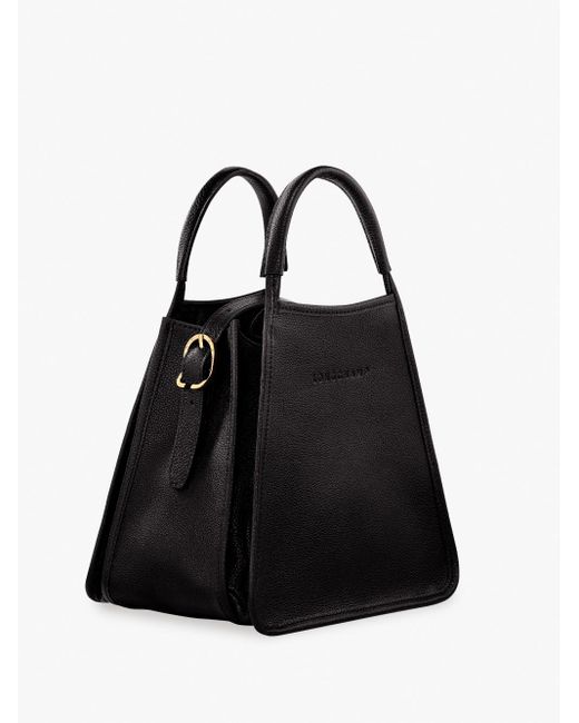 Longchamp Black `Le Foulonné` Small Handbag