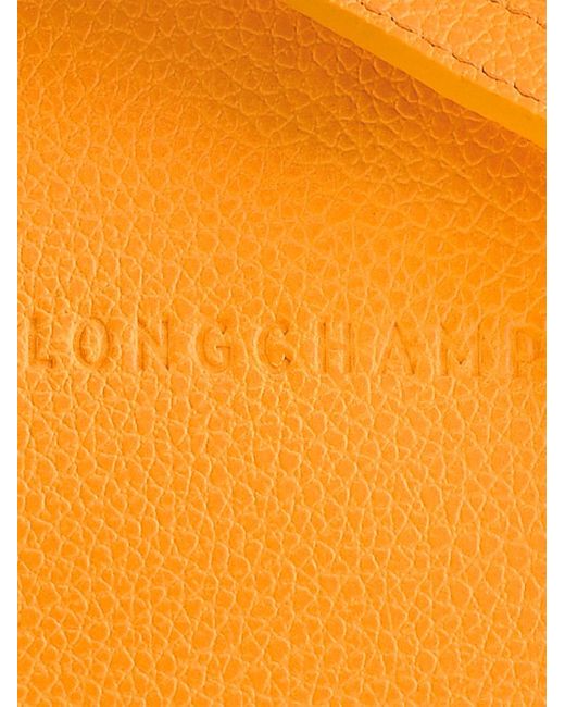 `Le Foulonné` Small Crossbody Bag di Longchamp in Orange