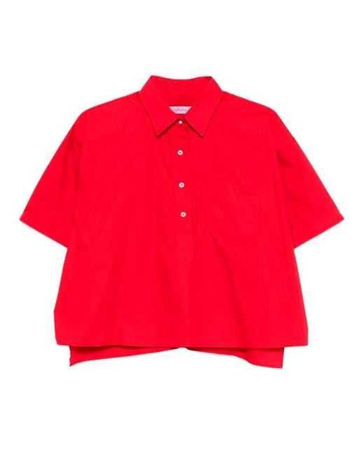 CUANTICO Red Shirt With Polo Neck
