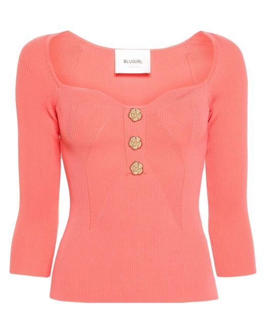 Blugirl Blumarine Pink Sweater