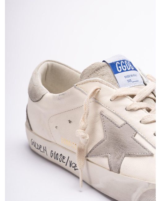 Golden Goose Deluxe Brand White 'Super-Star' Sneakers for men