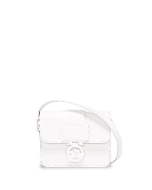 Longchamp White `Box-Trot Colors` Small Crossbody Bag