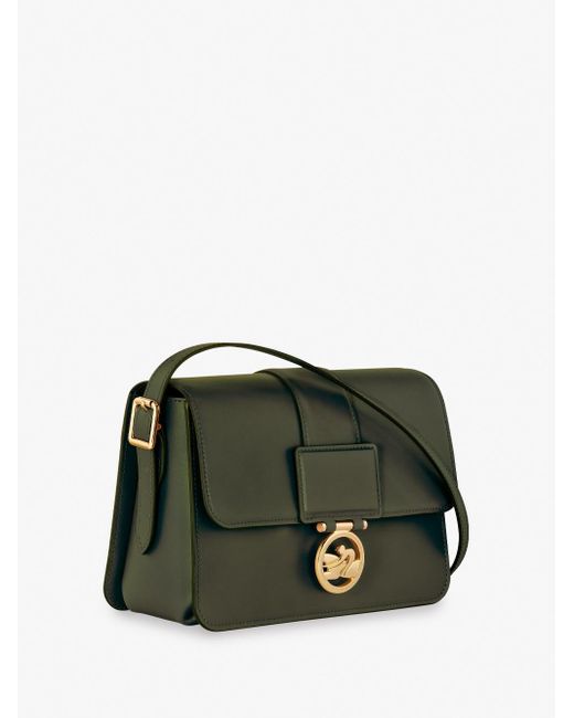 `Box-Trot` Medium Crossbody Bag di Longchamp in Green