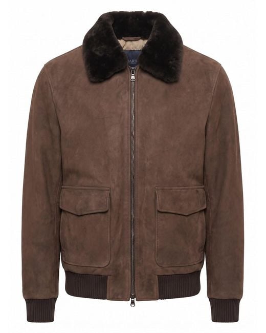 Barba Napoli Brown Leather Jacket for men