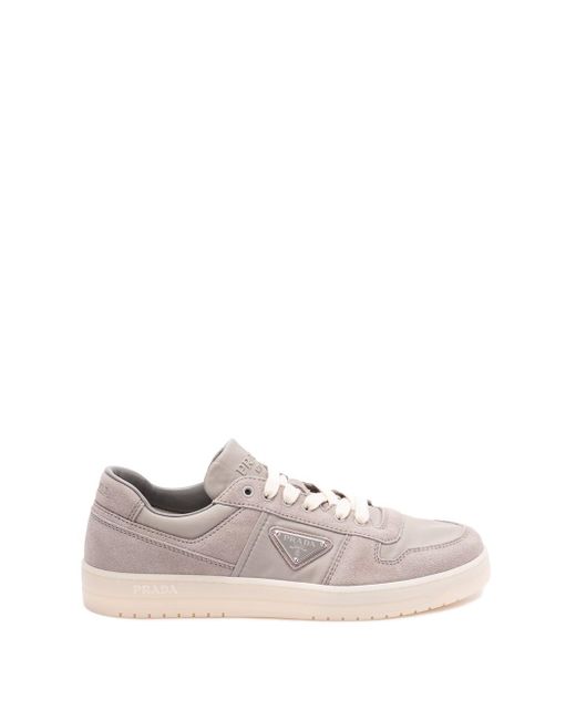 スニーカー Prada Downtown Suede And Nylon Sneakers 0400021574133_BEIGEKHAKI?wid=