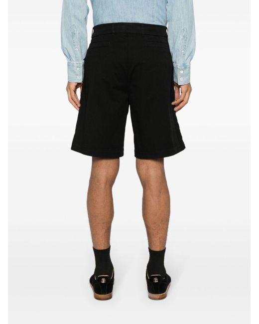 Brunello Cucinelli Black Cotton Bermuda Shorts for men