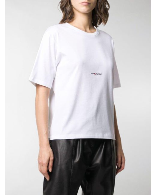 Saint Laurent White ` Rive Gauche` T-Shirt