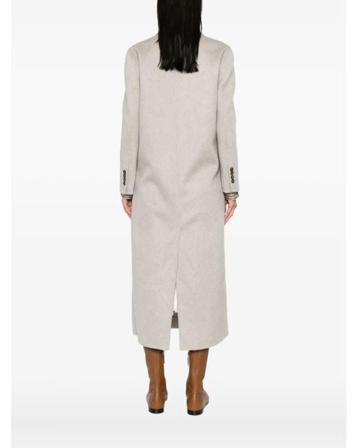 Brunello Cucinelli Gray Cashmere Overcoat
