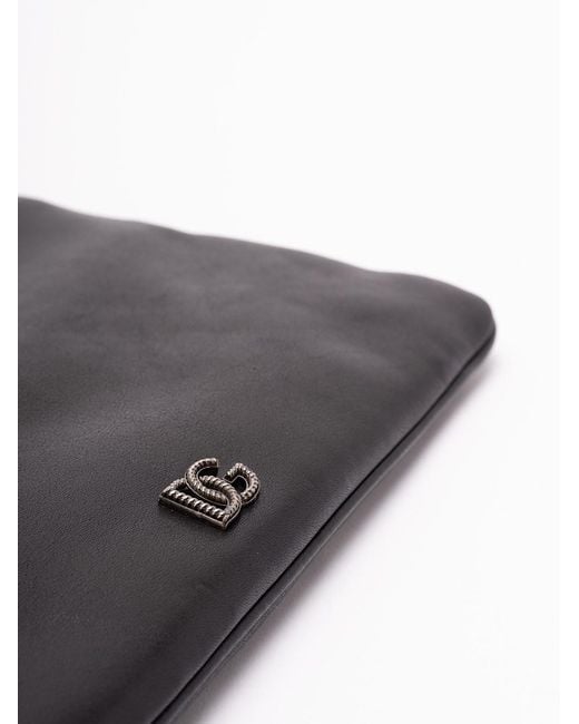 Dolce & Gabbana Black Leather Pouch for men