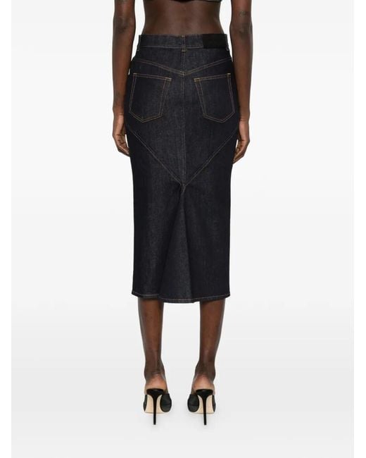 Givenchy Black 'Kick Back' Denim Skirt