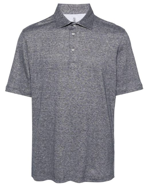 Brunello Cucinelli Gray Polo Shirt for men