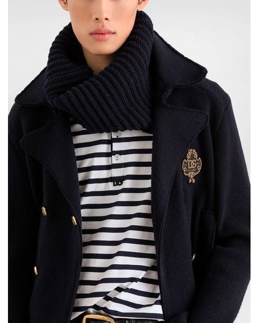 Dolce & Gabbana Blue Peacoat for men