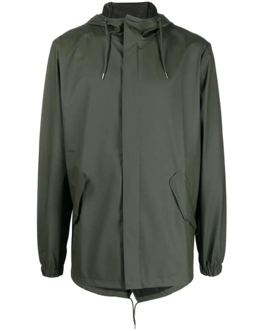 Rains Green Fishtail Jacket for men