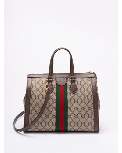 `Ophidia Gg` Medium Tote Bag di Gucci in Brown