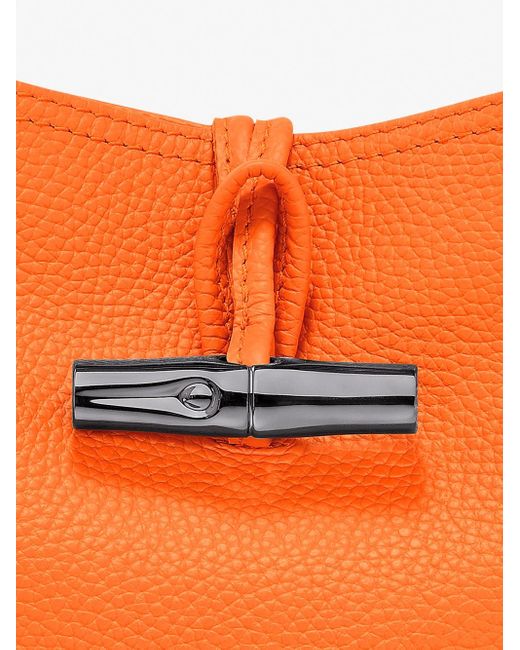Longchamp Orange `Roseau Essential` Extra Small Bucket Bag