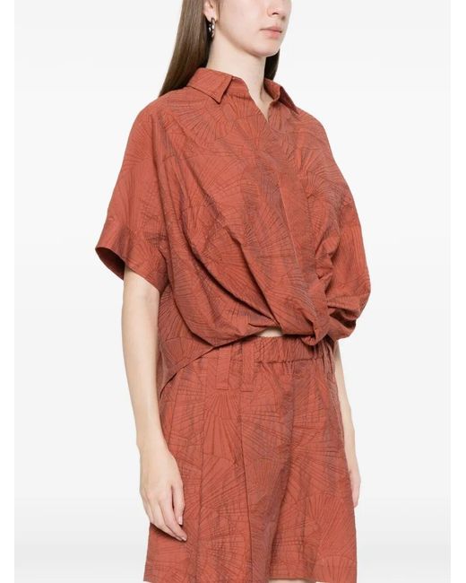 Brunello Cucinelli Orange Shirt