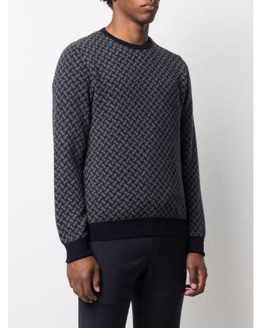 Drumohr Blue `biscottino` Crew-neck Sweater for men