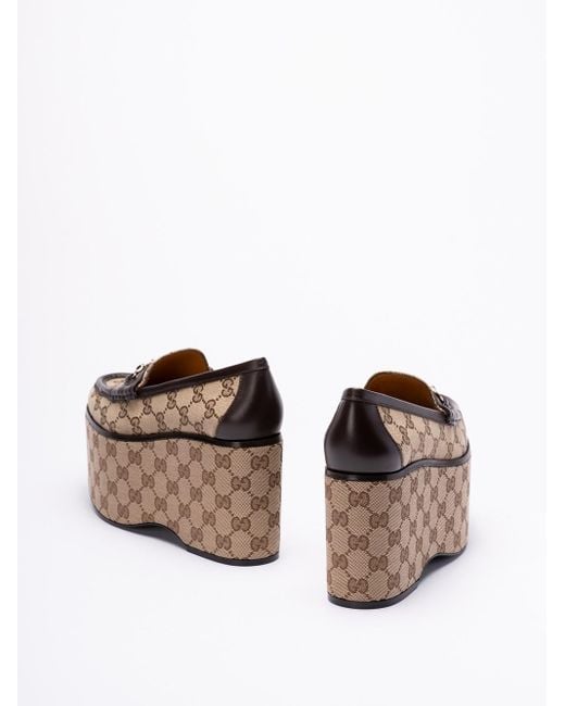 Gucci Natural `Joni` Platform Loafers