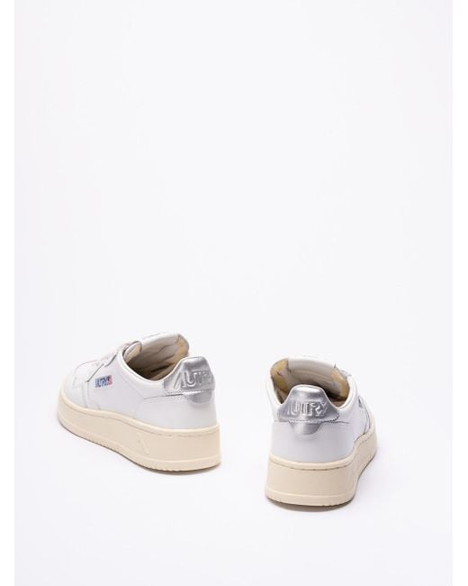 Autry White 'Medalist' Low-Top Sneakers