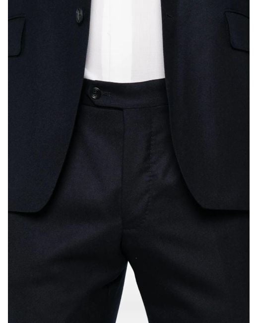 Tagliatore Black Single-Breasted Virgin Wool Blazer for men