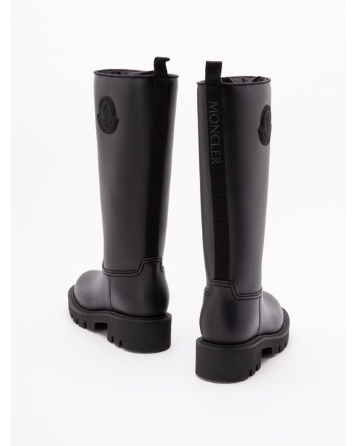 Moncler Black 'Kickstream' High Rain Boots