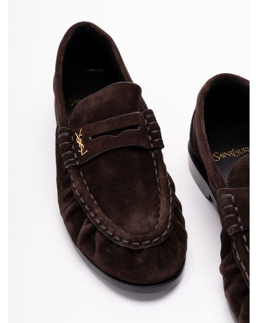 Saint Laurent White 'Le Loafer' Loafers