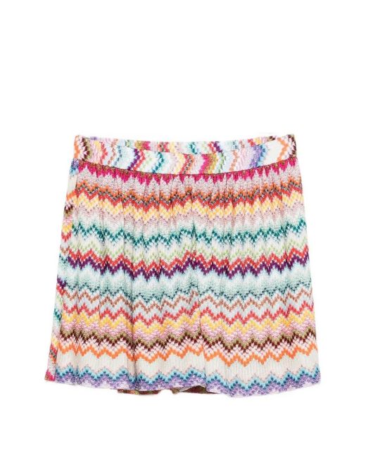Missoni Pink Zig-Zag Pattern Shorts